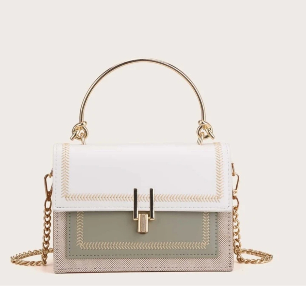 Shein Mini Color Block Satchel Bag, New
